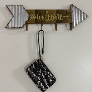 Coach Snake Skin Double Zip Wristlet